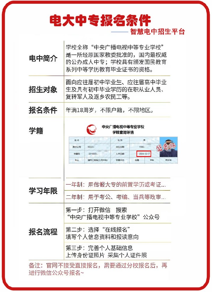 遼寧初中畢業生可以報名電大中專嗎？